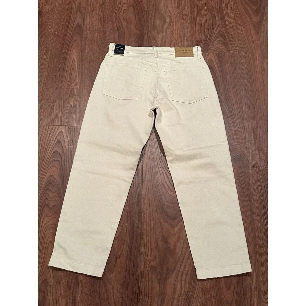 Lucky Brand Pants Women's Size 2/26 Relaxed Taper 4 Way Stretch NWT White‎ R9